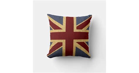 Rustic Chic Union Jack Throw Pillow Zazzle