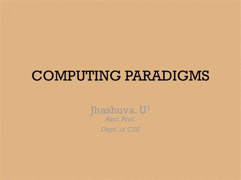 Jhashuva U1 Asst Prof Dept Of Cse Ppt Download