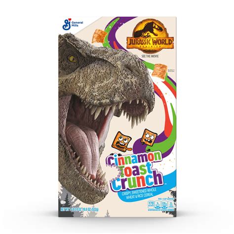 Jurassic World Exclusive Box Cinnamon Toast Crunch Breakfast Cereal