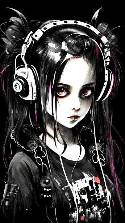 Goth Girl, pink highlights - D's Designs - Digital Art, People & Figures, Animation, Anime ...