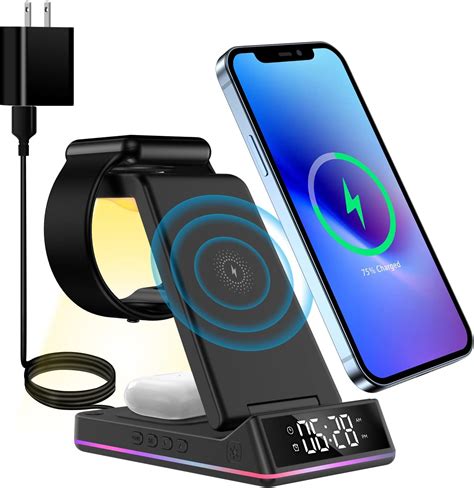 Amazon 3 In 1 Wireless Charger Station Qi Fast Wireless Charging