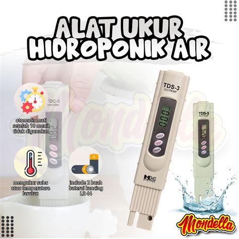 Jual Tds Meter Alat Ukur Hidroponik Air Akuarium Ppm Nutrisi Kolam