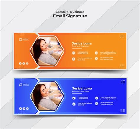 Premium Vector | Business email signature templates