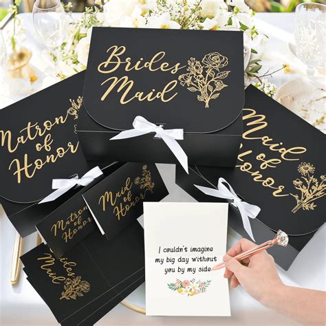 Pack Bridesmaid Proposal Box Set With Ribbon Maid Of Honor Proposal