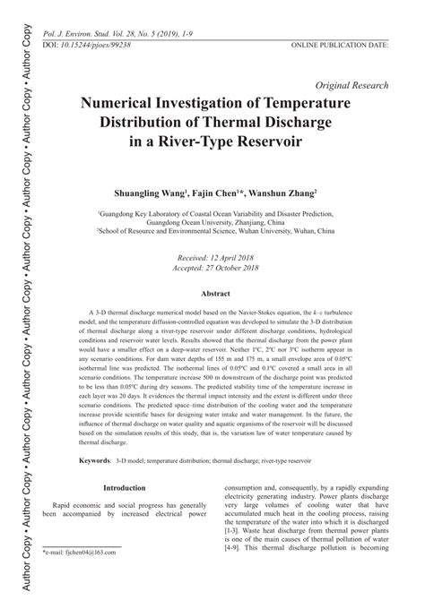 Pdf Numerical Investigation Of Temperature Distribution Of Thermal