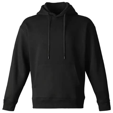 Black Kangaroo Pocket Pullover Hoodie Mockup