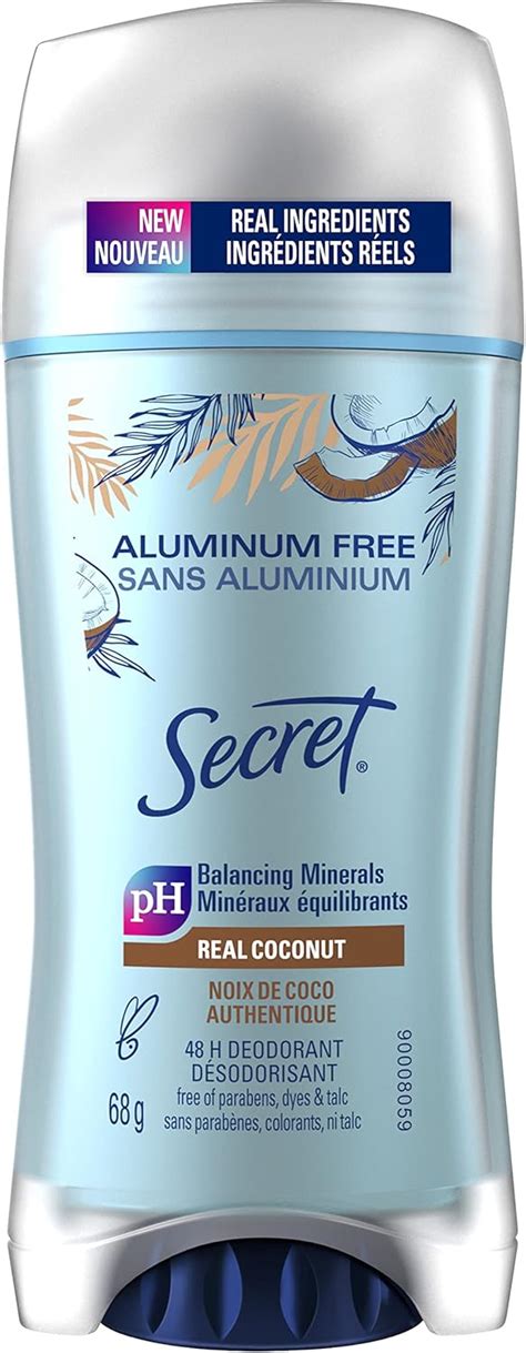 Secret Aluminum Free Deodorant For Women Coconut Scent 68g Amazon