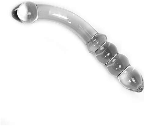 Glazen Dildo Curve Transparant Bol