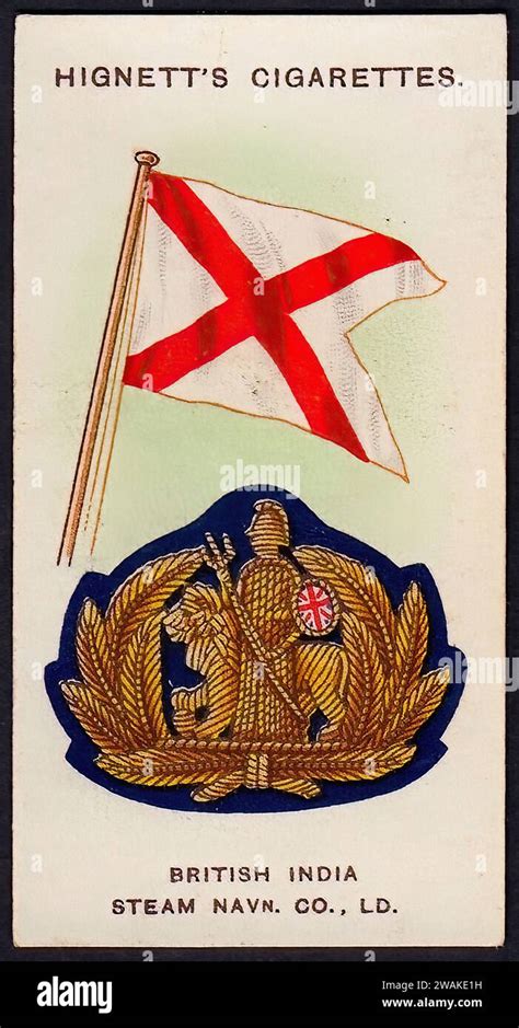 British India Steam Navigation Co Vintage Cigarette Card Illustration