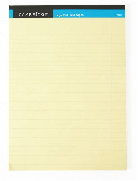 EPower CAMBRIDGE YELLOW A4 LEGAL MEMO RULED PAD