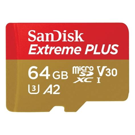 SanDisk 64GB Micro SDXC A2 U3 V30 Extreme Plus SDSQXBZ 064G GN6MA