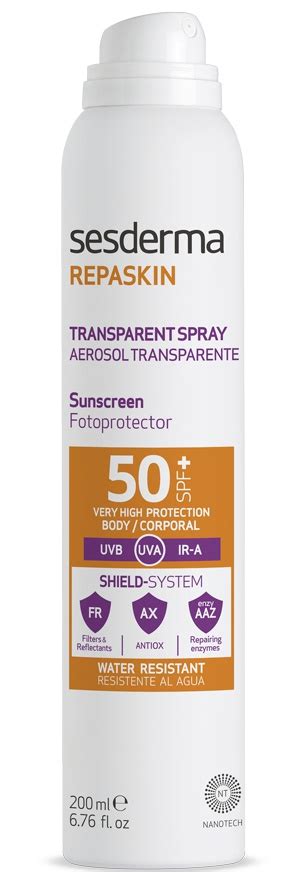Sesderma Repaskin Transparent Sunscreen Spray SPF 50+ ingredients ...