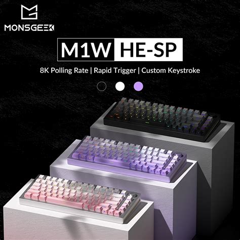 MonsGeek M W SP HE Fully Assembled RGB Hot Swappable Wireless Mechanical Keyboard With Gasket