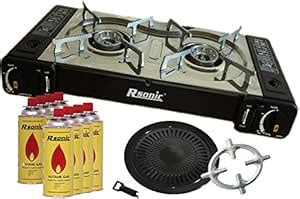 Rsonic R Chaud Gaz Double Br Leurs Kw Avec Plaque De Barbecue