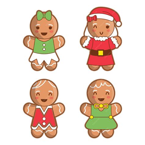 Gingerbread Man Running Clip Art