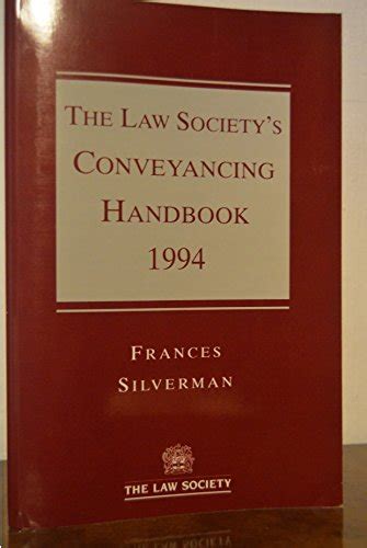 9781853282676 Law Societys Conveyancing Handbook Silverman Frances