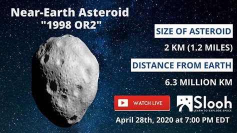 See The Big Asteroid 1998 OR2 Just Before Its Earth Flyby In A Slooh