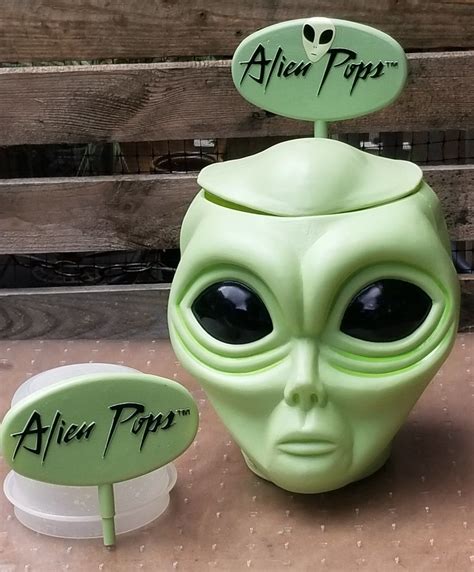 Alien Pops Head Candy Store Counter Display Container Blow Mold