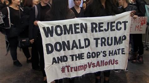 Nyc Women Protest Trumps Misogyny And History Of Sexual Assault