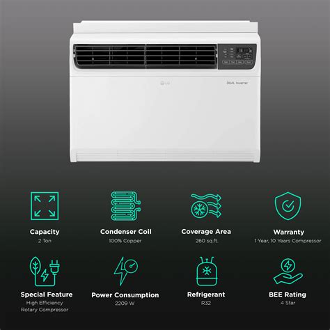 Buy Lg 2 Ton 4 Star Ai Dual Inverter Window Smart Ac With Clean Filter 2023 Model Copper