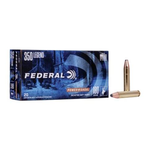 Federal Power Shok 350 Legend 180 Grain Jacketed Soft Point Ammunition