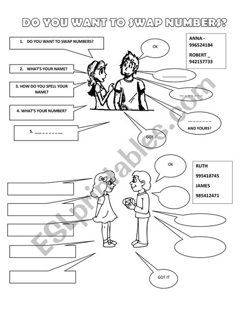 Do You Want To Swap Numbers Esl Worksheet By Marelyn