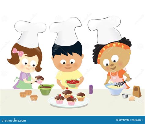 Kids Cooking Clipart