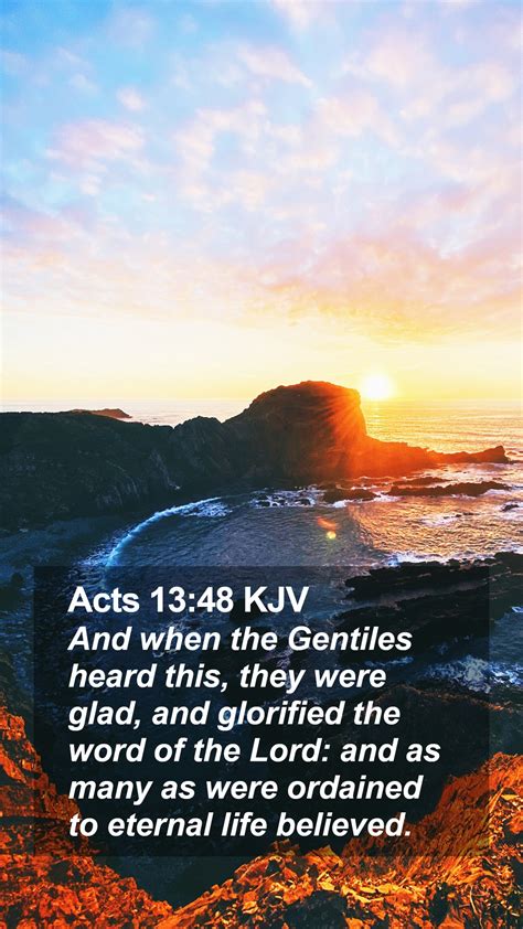 Acts 13 48 KJV Mobile Phone Wallpaper And When The Gentiles Heard