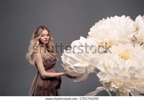 Beautiful Pregnant Blonde Girl Portrait Big Stock Photo Shutterstock