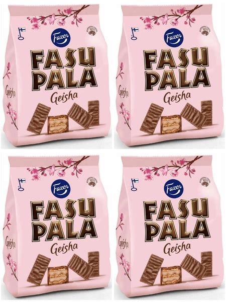 Шоколадные вафли Fazer FASUPALA GEISHA со вкусом лесного ореха, 4 шт по ...
