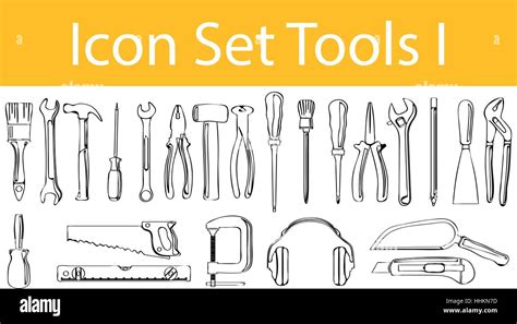 Drawn Doodle Lined Icon Set Tools I With 23 Icons For The Creative Use