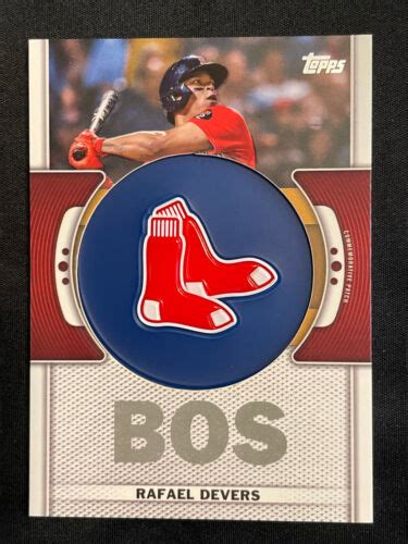 2023 Topps Series 1 Rafael Devers Red Sox Commemorative Team Logo Patch