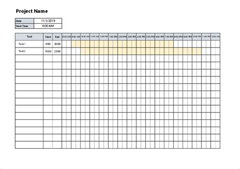 Daily Gantt Chart Excel Template | Templatesz234.com - Templatesz234.com