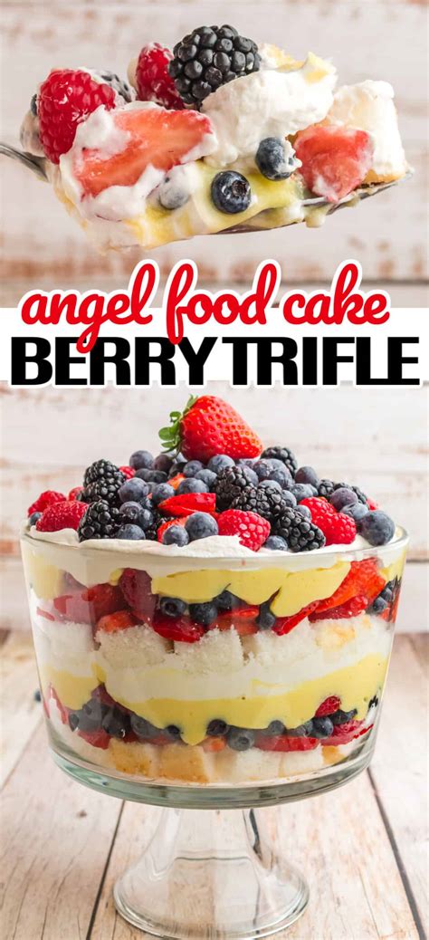 Angel Food Cake Berry Trifle ⋆ Real Housemoms