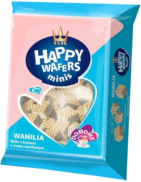 Flis Happy Wafers Minis O Smaku Waniliowym 560g Ceny I Opinie Ceneo Pl