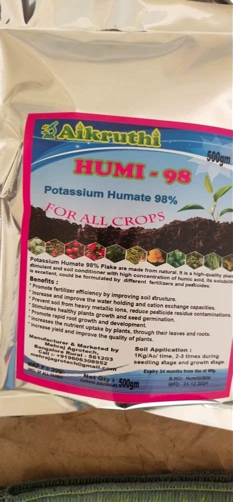 Humic Acid 98 Powder 1 Kg At Rs 400 Kg In Koratageri ID 2853154317648