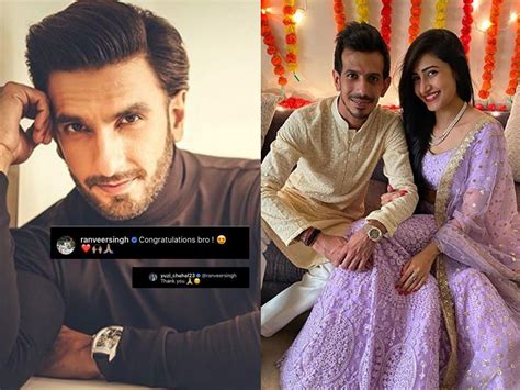 Chahal engagement | Ranveer Singh reacts as Team India cricketer ...