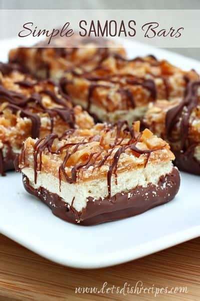 Simple Samoas Bars Lets Dish Recipes