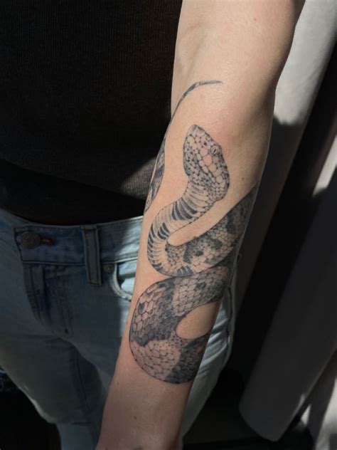 Copperhead snake tattoo | Snake tattoo, Tattoos, Dope tattoos