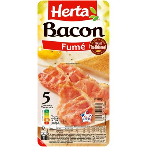 Bacon Fum Grandes Tranches Herta La Barquette De Tranches G