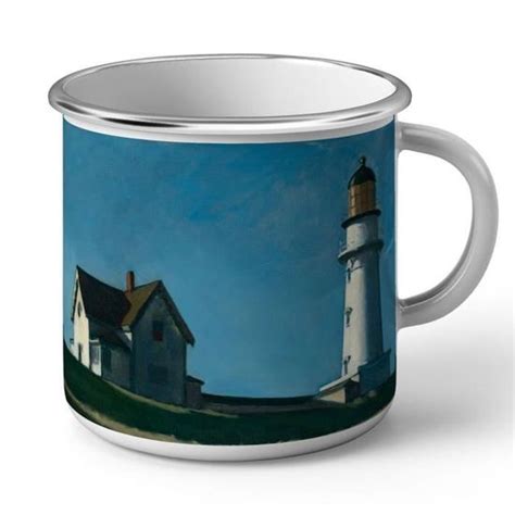 Mug en Métal Emaillé Lighthouse Hill Edward Hopper Peinture Realisme