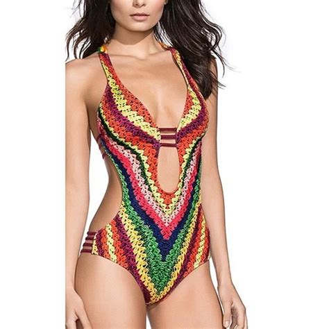 Minetom Bikini Maillot De Bain 1 Piece Monokini Push Up Femme Été