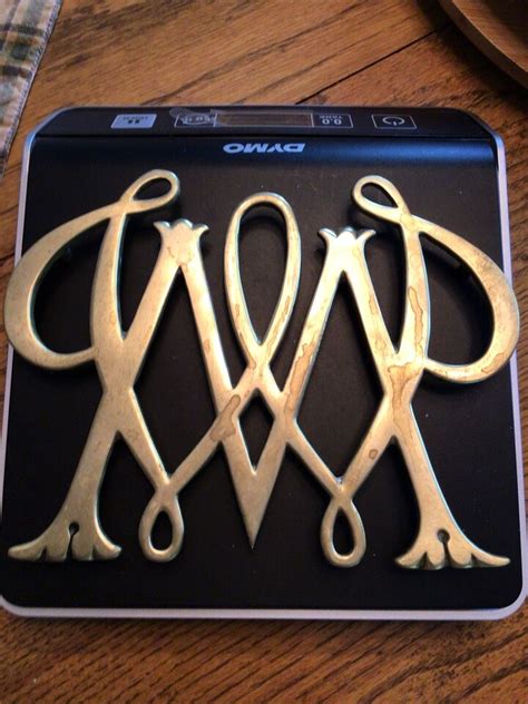 Williamsburg William And Mary Cypher Trivet Brass By Virginia