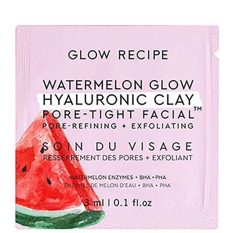 Glow Recipe Sample Watermelon Glow Hyaluronic Clay Pore Tight Facial Cult Beauty