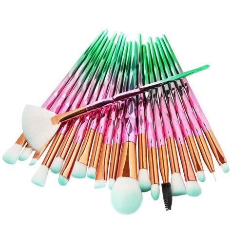 Applicateurs De Maquillage Pink Green Lot De Pinceaux De Maquillage