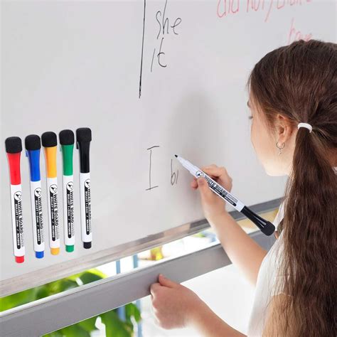 Marker Whiteboard Tihoo 8 Buc Set Cu Burete Si Magnet Multicolor