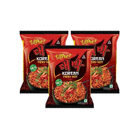 Sunfeast Yippee Korean Fiery Hot Style Veg Noodles Pack Of 3 Price