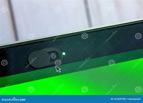 Camera Privacy Cover Slide for Laptop with a Green Screen Stock Photo - Image of macro, privacy ...