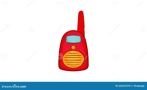 Red Portable Handheld Radio Icon Animation Stock Video Video Of