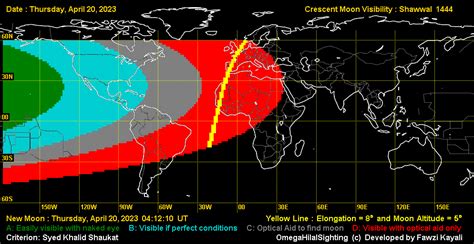 Moonsighting for Shawwal 1444